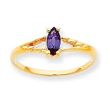 10k Polished Geniune Rhodolite Garnet Birthstone Ring