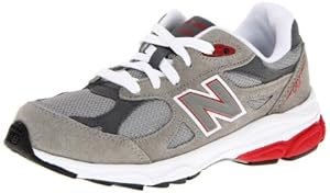 New Balance KJ990 Grade Running Shoe (Big Kid),Grey/Red,4.5 M US Big Kid