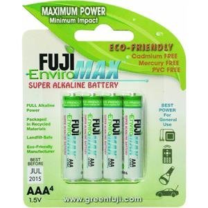 Fuji EnviroMAX EC-AAA4 Super Alkaline AAA Battery 4 Pack