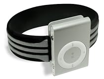 Shuffle Bandz - Black and Silver WristBand for 2nd Gen iPod Shuffle