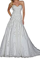 Floral Print Sweetheart Mermaid Lace Beaded Wedding Dress 