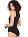 Verdusa Women's Plunge Y-Strap V Neck Sleeveless Bodysuit Black L