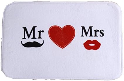 Doncielo White Doormat Mr and Mrs Beard Rugs