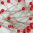 Pinflair Pearl Headed Pins - Red, 38mm, pk of 4g