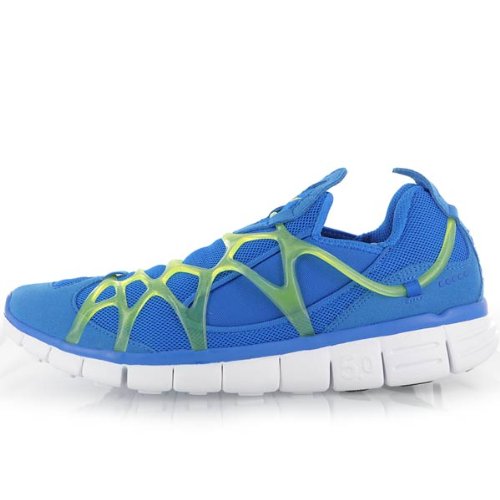 Nike Men's Kukini Free Running Shoes-Blue/Yellow/White-9 On Sale