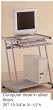 COMPUTER DESK IN SILVER FINISH