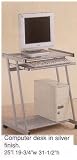 COMPUTER DESK IN SILVER FINISH
