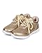Nature Breeze CF81 Women Glitter Mesh Lace Up Lightweight Fashion Sneaker - Gold
