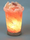 Abundance Pillar Lamp Design From the Himalayan Mountains Filled with Salt Crystal Stones