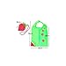 Btwzm 100% Polyester Foldable Reusable Strawberry Shopping Bags with Handles, Pack of 10