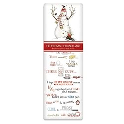 Peppermint Pound Cake Recipe Towel- Snowman