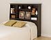 Espresso Tall Storage Headboard (Full/Queen)
