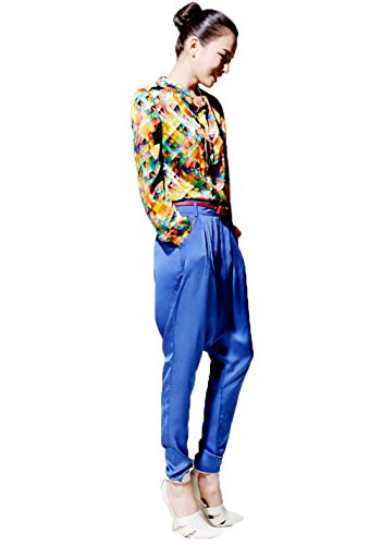 レディース サルエルパンツ ズンバウェア 女 美脚 ストレッチ シャーリング ユニーク デニム リラックス感 ダンス ゆったり テーパード スポーツ カジュアル【 LIFE_SHOP 】