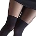 Broadfashion Womens Sexy Tights Mock Ribbed Thigh High Pantyhose