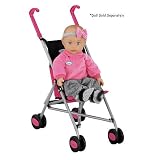 Graco Umbrella Doll Stroller in Black with Hot Pink Tolly Tots Doll Strollers