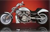 Harley Davidson V-Rod in Silver (1:10 scale) Diecast Model Motorbike