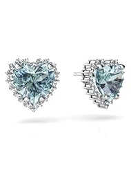 Genuine Aquamarine 14kt White Gold Earrings