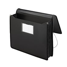Smead Poly Wallet 51/4 Inch Expansion, Letter Size, Black (71500)