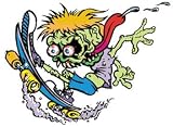 Monster Skater Sticker - Skate Monster Sticker by Pizz