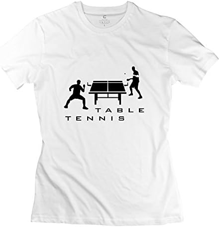 Cute Table Tennis Tshirt - Female's T Shirt White Size XS