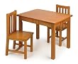 Tot Tutors Kids' Table and Chair Set, Mission Style Wood