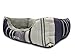 ASPCA Microtech Dog Bed, for Small to Medium Pets, Stripped, Gray