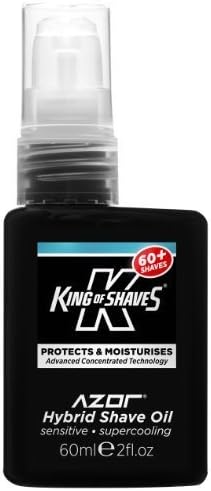 King of Shaves Azor Hybrid Shave Oil Sensitive, SuperCooling Bottle with Pump 60 ml by The King of Shaves Company Ltd