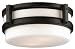 Forecast F6110-33 27th Street - Two Light Flush Mount, Wrought Iron Finish - Etched Wht Opal Glass