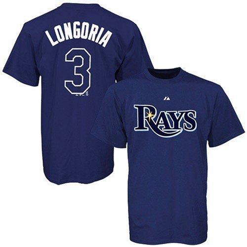 Evan Longoria Tampa Bay Rays Teal Jersey Name and Number T-Shirt