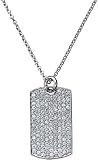 Crislu Dog Tag Pave Stone Pendant (1.31 cttw)