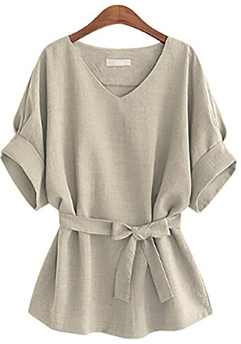 QZUnique Women's Plus-Size Fashional Slim-Fit Blouse