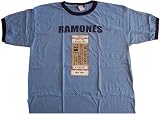 RAMONES - Ticket - Light Blue Ringer T-shirt