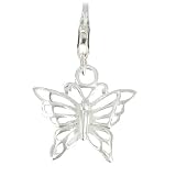 Les Poulettes Jewels - Charms Sterling Silver - Butterfly - with Lobster Clasp