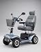 When you reach a certain stage in your life, you start to seek out the finer things?things to make life easier and more comfortable. Thats the idea behind the Prowler. With a 360-degree swivel Captains Chair, infinitely adjustable tiller, ergonomic design and full front and rear wheel suspension, the Prowler lets the driver travel with class, style and comfort. Plus, the Prowler boasts a 23-mile travel range and top speed of 7 miles per hour to ensure the driver can go where he or she wants, when he or she wants. This robust scooter will provide years of dependable service and safe travel. The Prowler is truly a scooter for those who want the best out of life. 500 lbs weight capacity Front and rear wheel suspension Reclining, foldable 360 degree swivel Captain's Chair w/ headrest 23 miles estimated travel range 12 dergee maximum incline 0-7 mph variable speed control Safety package: lights, horn, turn signals, mirrors and hand brake Anti-tip wheels for greater safety