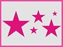 Tattoo Styling Aufkleber 5 Sterne Set 4-violett40