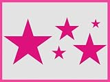 Produkt-Bild: Tattoo Styling Aufkleber 5 Sterne Set 4-pink41
