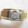 14K Two-Tone Gold Diamond Man's Ring