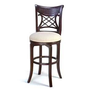 Hillsdale Glenmary 30-Inch Swivel Bar Stool, Cherry Finish with Light Beige Fabric by Hillsdale