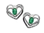 0.54 cttw Genuine Emerald Earrings in 14 kt White Gold LIFETIME WARRANTY