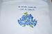 Embroidered White T with In every blossom see a miracle with Light Blue flowers Adult-L