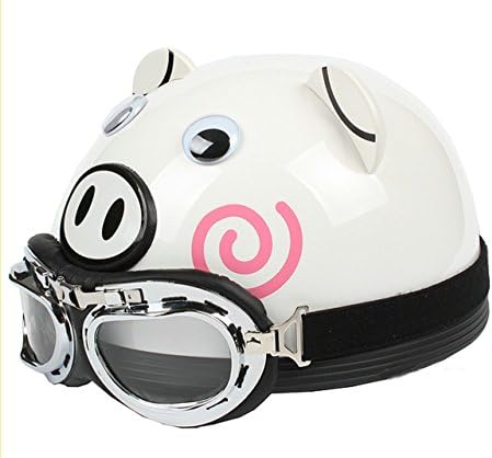 New Motorcycle Half Open Face Helmet With Goggles (multicolor lens, M)