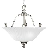 UPC 785247122356 product image for Progress Lighting P3607-81 3-Light Semi-Flush Close-To-Ceiling with Etched Glass | upcitemdb.com