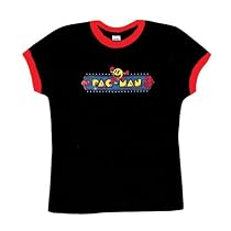 Pac-Man - Retro - Ringer Ladies T-Shirt - Large