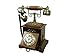 ORE International Classic Style Wood Cradle Telephone