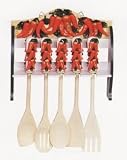 Buy CHILI PEPPER 3-D Large Wall Plaque & Utensils Set NEW