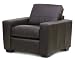 Portobello Leather Armchair (Dark Brown Leather)