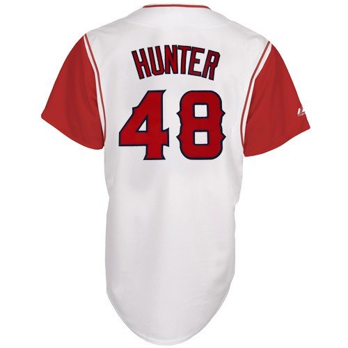 Torii Hunter Jersey: Adult 2010 Majestic Alternate White/Red Replica #48 Los Angeles Angels of Anaheim Jersey