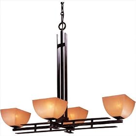 Lineage Pool Table or Kitchen Island Pendant in Iron Oxide by Minka