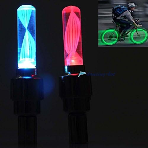 New 2PCS LED Flash Tyre Wheel Valve Cap Light Car Bike Bicycle Motorbicycle Lamp DH