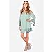 Flymall Chiffon Off the Shoulder Bell Shift Mini Dress Blouse Top
